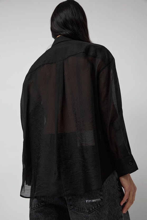 No.6 Lake Shirt in Black Organza