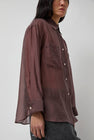 No.6 Lake Shirt in Plum Organza