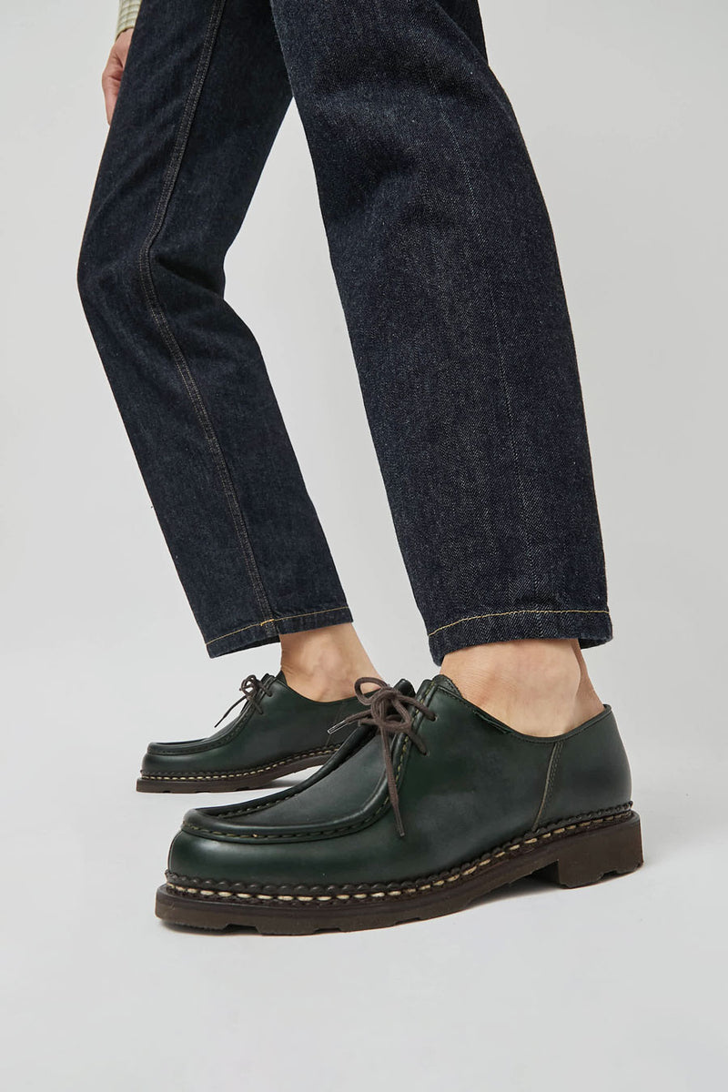 Paraboot Michael Shoe in Lisse Vert_OF_AW25
