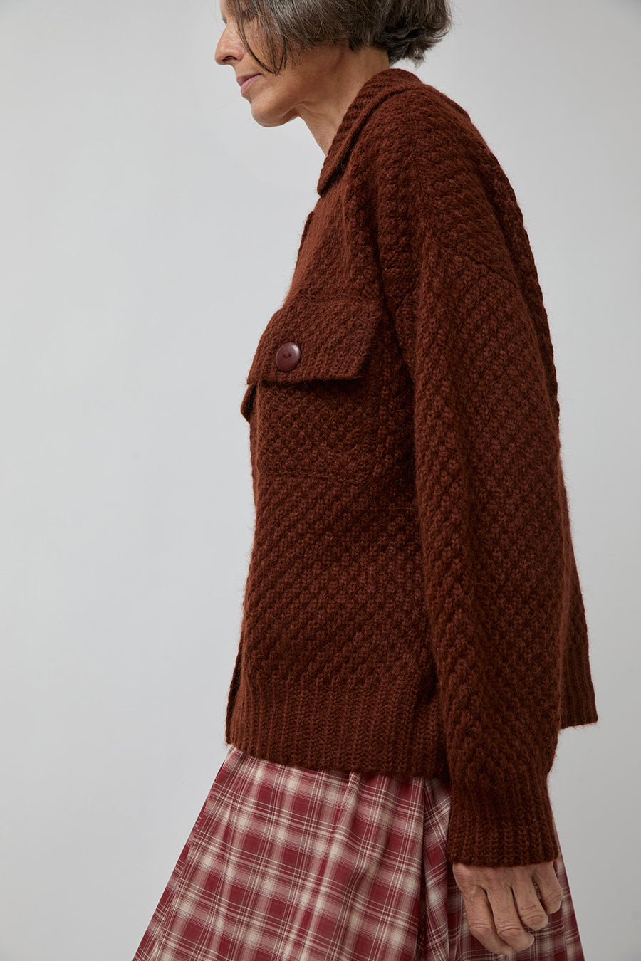Pari Desai Peyton Cardigan Sweater in Gingerbread