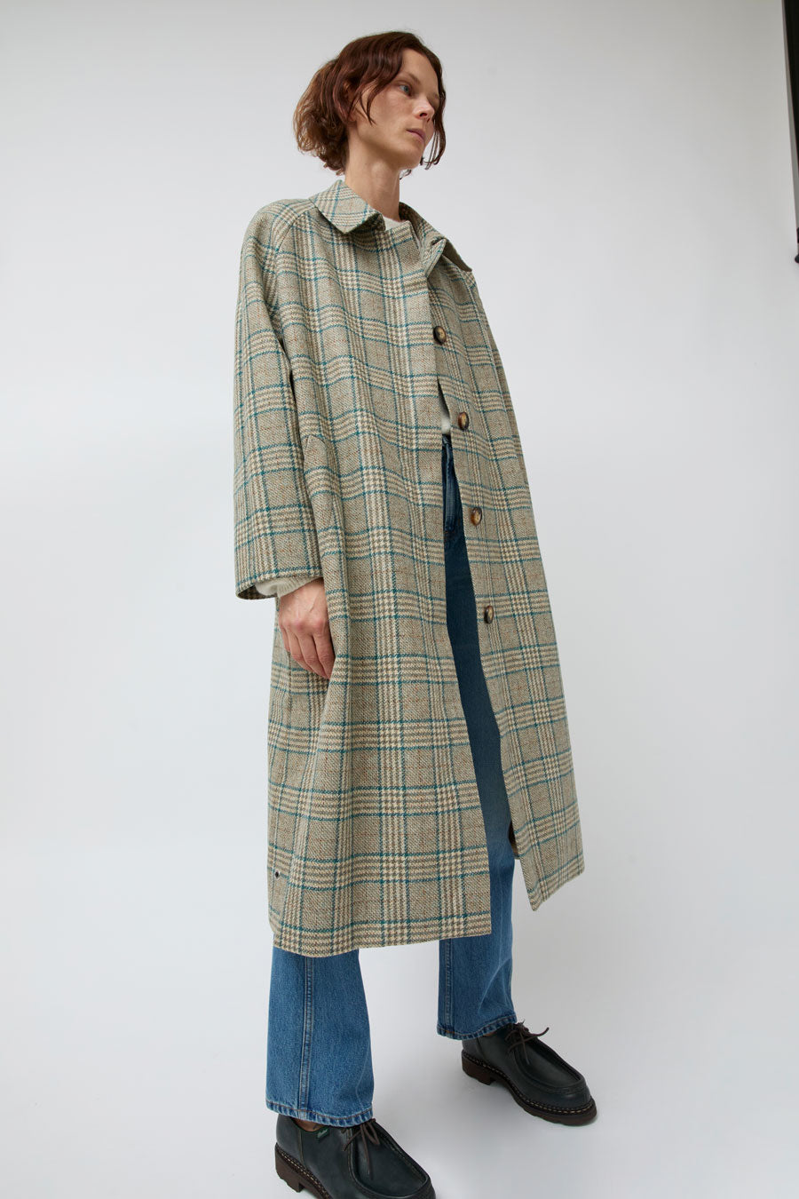 Pret Pour Partir Camille Jacket in Wool Blue Check