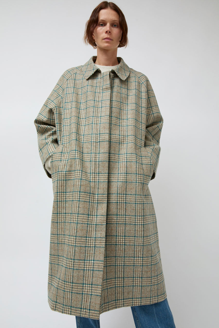 Pret Pour Partir Camille Jacket in Wool Blue Check