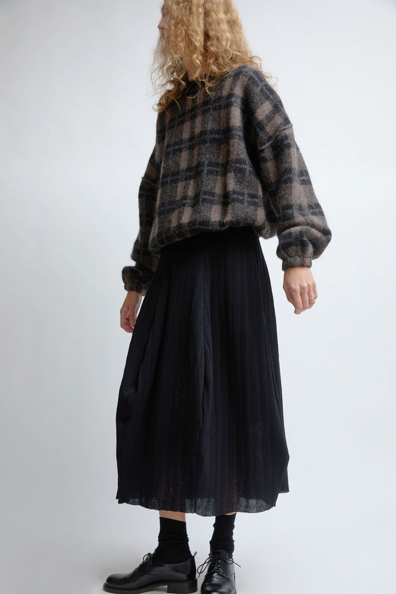 RUS Kokochi Sweater in Black and Taupe