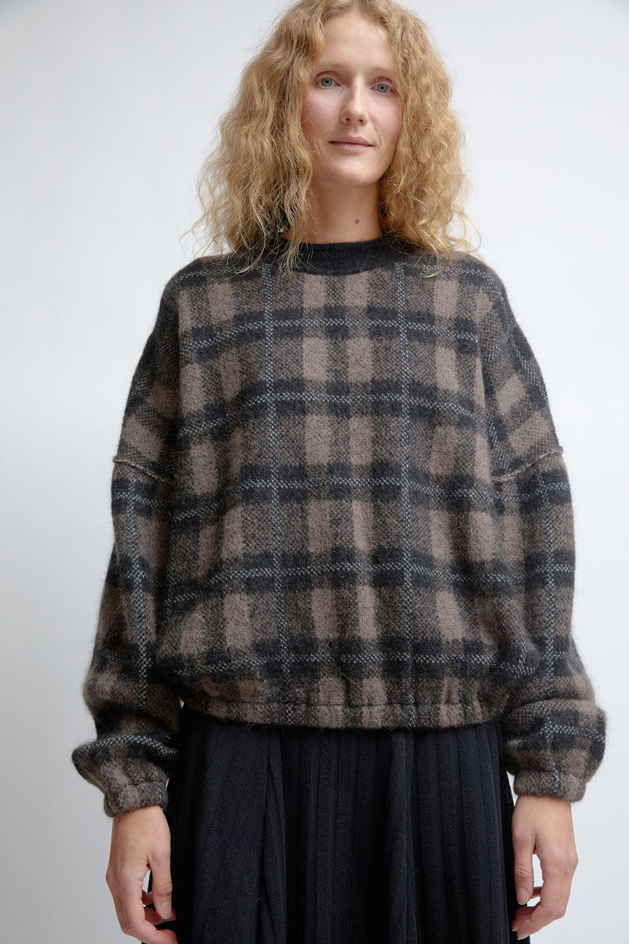 RUS Kokochi Sweater in Black and Taupe