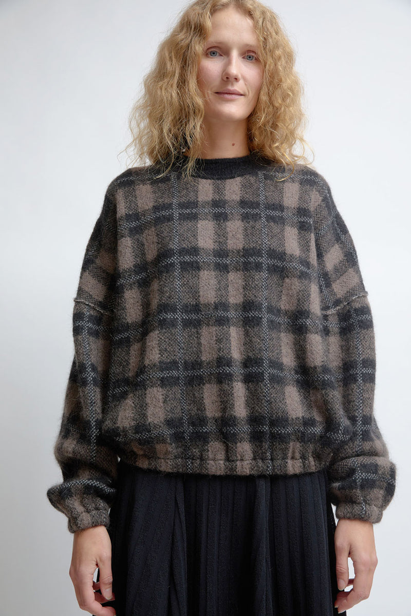 RUS Kokochi Sweater in Black and Taupe