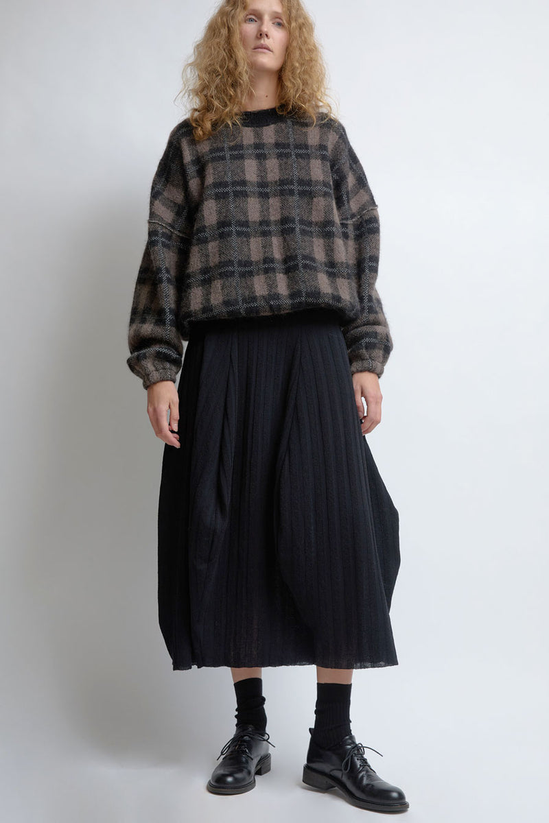 RUS Kokochi Sweater in Black and Taupe