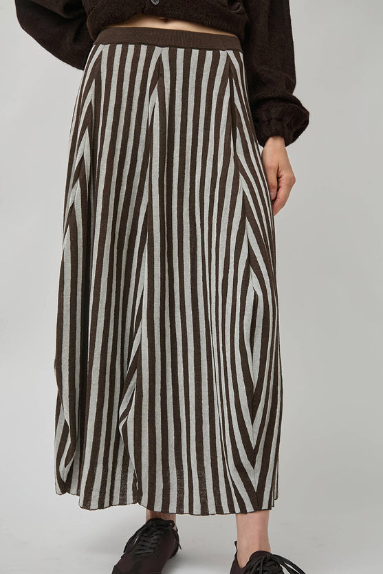 RUS Koma Skirt in Espresso and Chalk