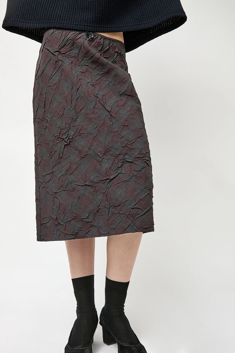 Rave Review Ida Skirt in Dark Checks