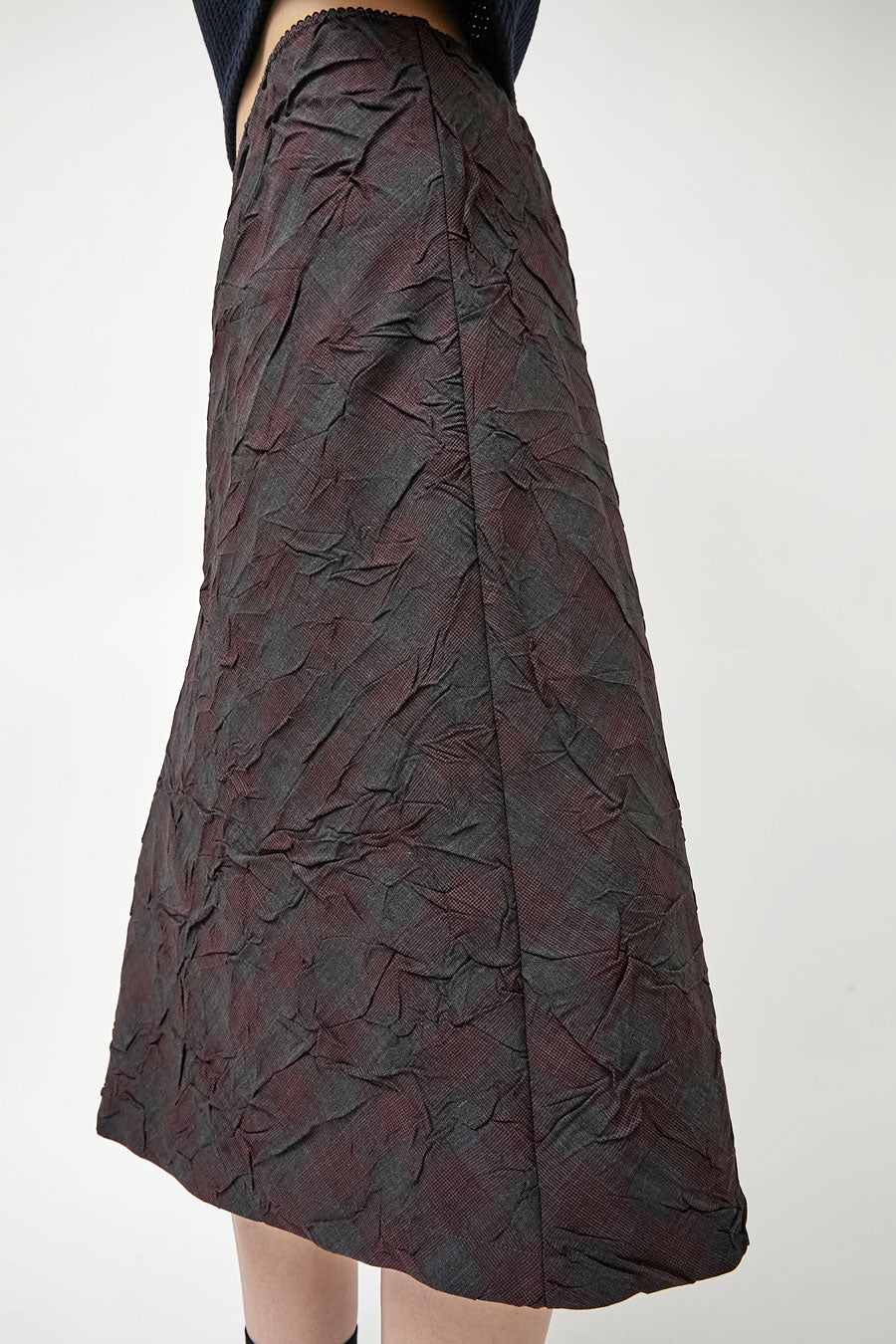 Rave Review Ida Skirt in Dark Checks