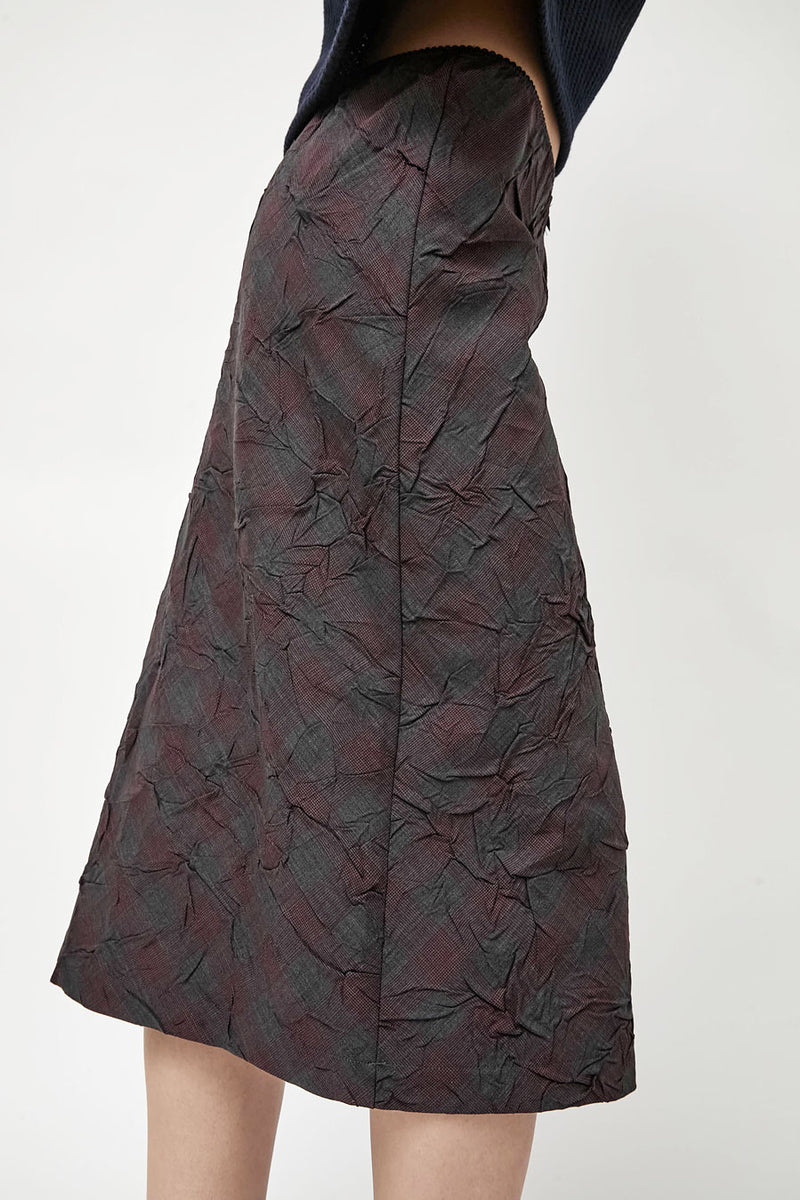 Rave Review Ida Skirt in Dark Checks