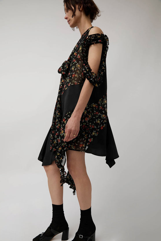 Rave Review Juliette Dress in Black and Multiflower