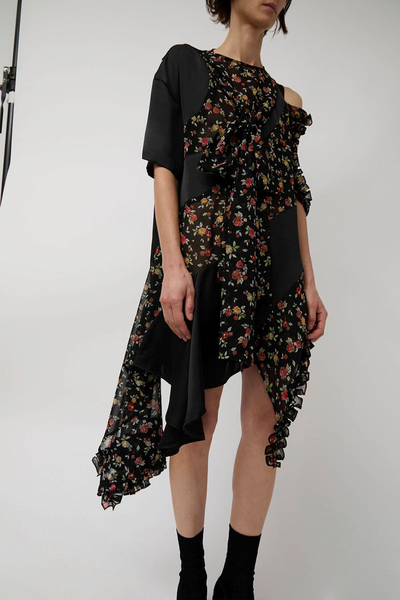 Rave Review Juliette Dress in Black and Multiflower