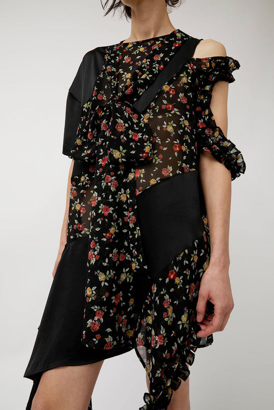 Rave Review Juliette Dress in Black and Multiflower