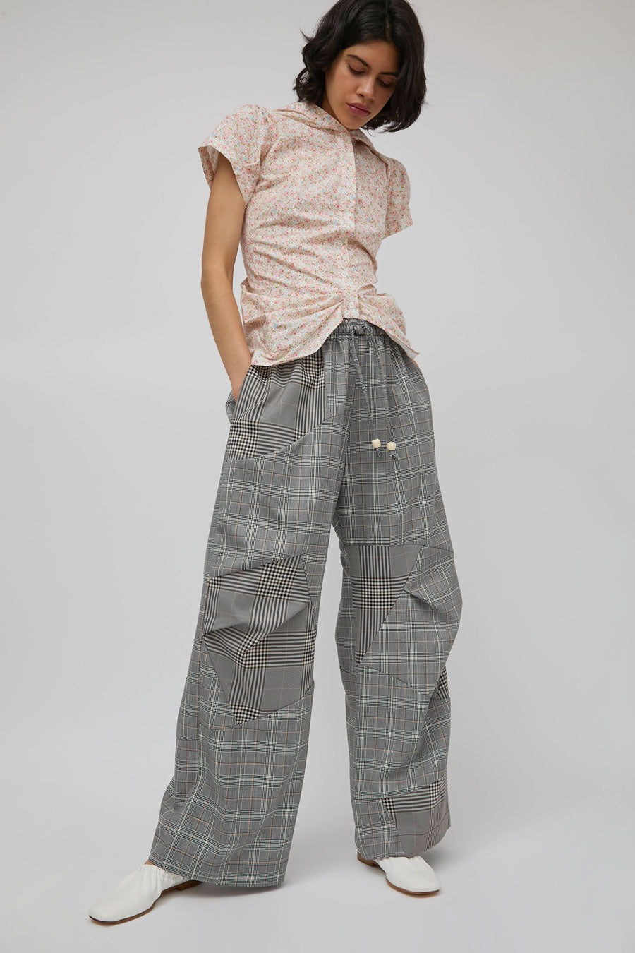 Rave Review Kirsten Pant in Brown Suiting Mix