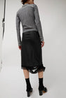 Rave Review Laila Deconstructed Skirt in Black Stripe