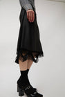 Rave Review Laila Deconstructed Skirt in Black Stripe