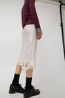 Rave Review Laila Deconstructed Skirt in White Stripe