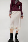 Rave Review Laila Deconstructed Skirt in White Stripe