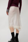 Rave Review Laila Deconstructed Skirt in White Stripe