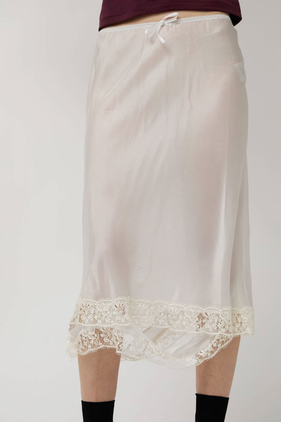 Rave Review Laila Deconstructed Skirt in White Stripe