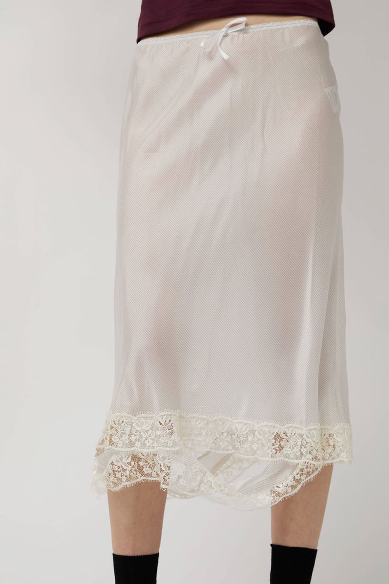 Rave Review Laila Deconstructed Skirt in White Stripe