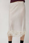 Rave Review Laila Deconstructed Skirt in White Stripe