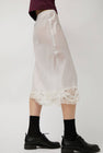 Rave Review Laila Deconstructed Skirt in White Stripe
