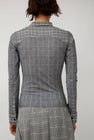 Rave Review Megah Asymmetrical Button Down in Grey Check