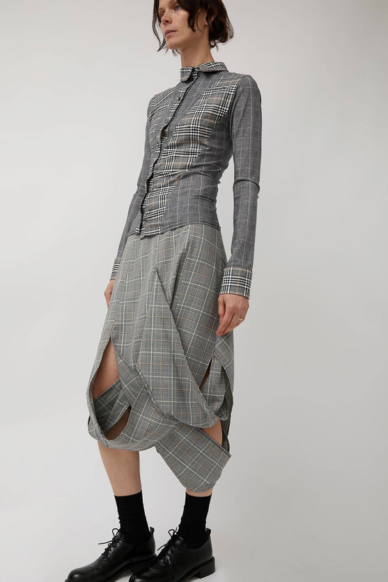 Rave Review Muriel Skirt in Black Check