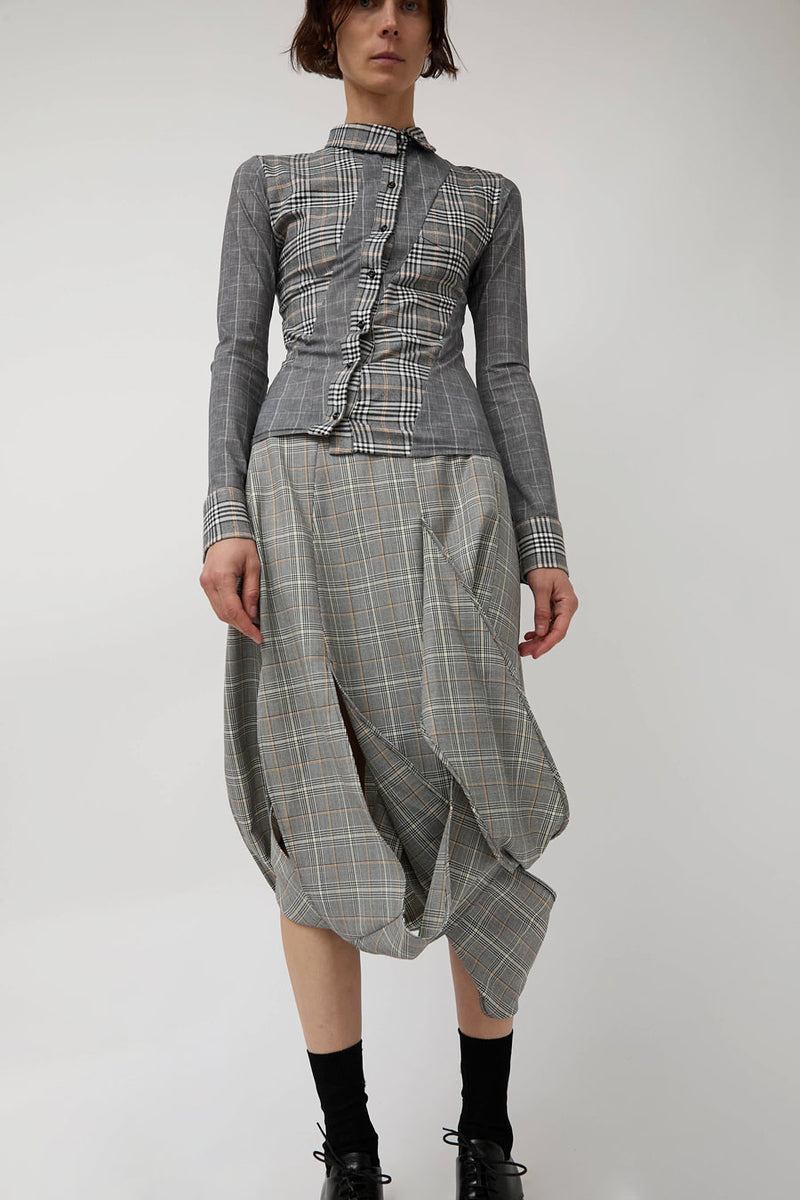 Rave Review Muriel Skirt in Black Check