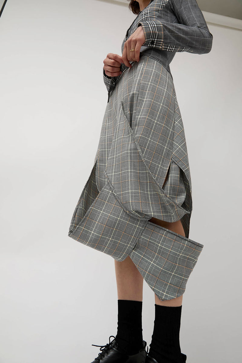 Rave Review Muriel Skirt in Black Check