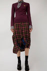 Rave Review Muriel Skirt in Red and Blue Double Check