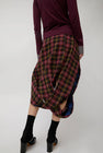 Rave Review Muriel Skirt in Red and Blue Double Check