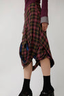 Rave Review Muriel Skirt in Red and Blue Double Check