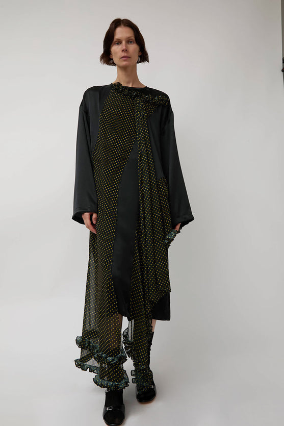 Rave Review Nadine Dress in Black and Green