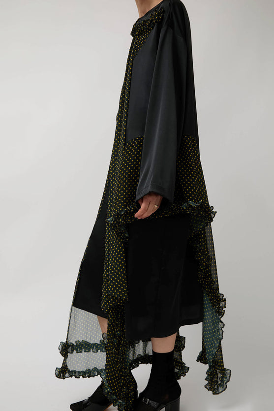 Rave Review Nadine Dress in Black and Green