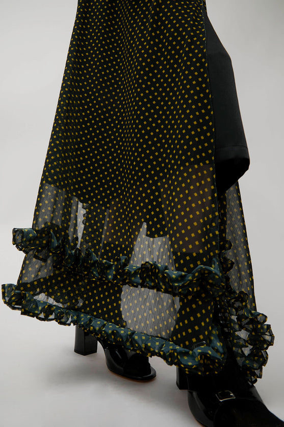 Rave Review Nadine Dress in Black and Green