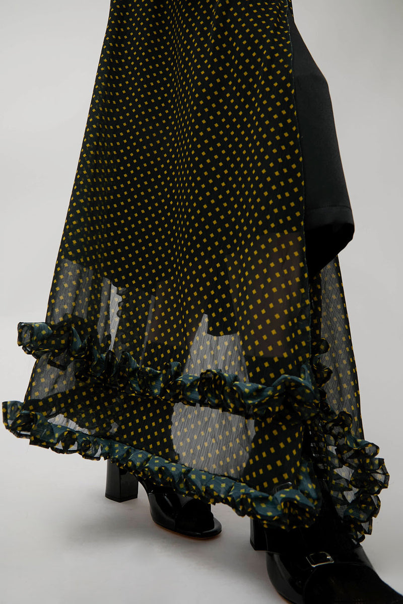 Rave Review Nadine Dress in Black and Green