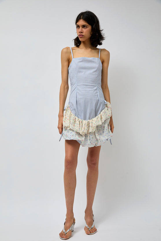 Rave Review Ana Dress in Blue and Cream Flowers – No.6 Store