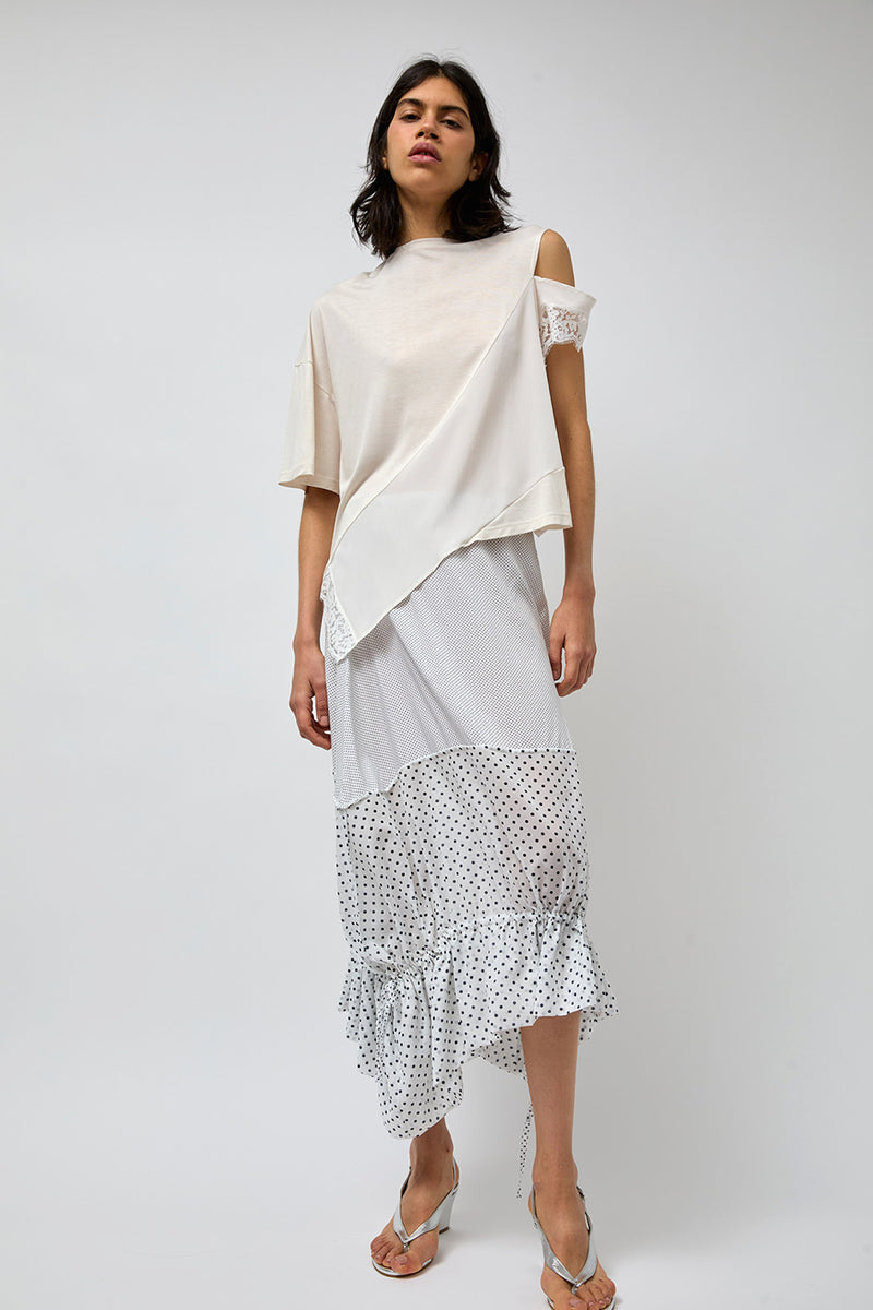 Rave Review Luna Top in White and Lace