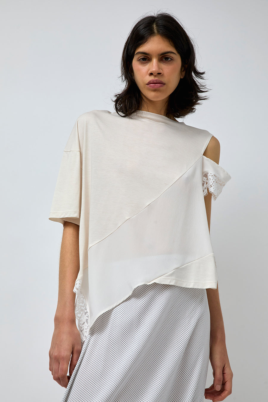 Rave Review Luna Top in White and Lace