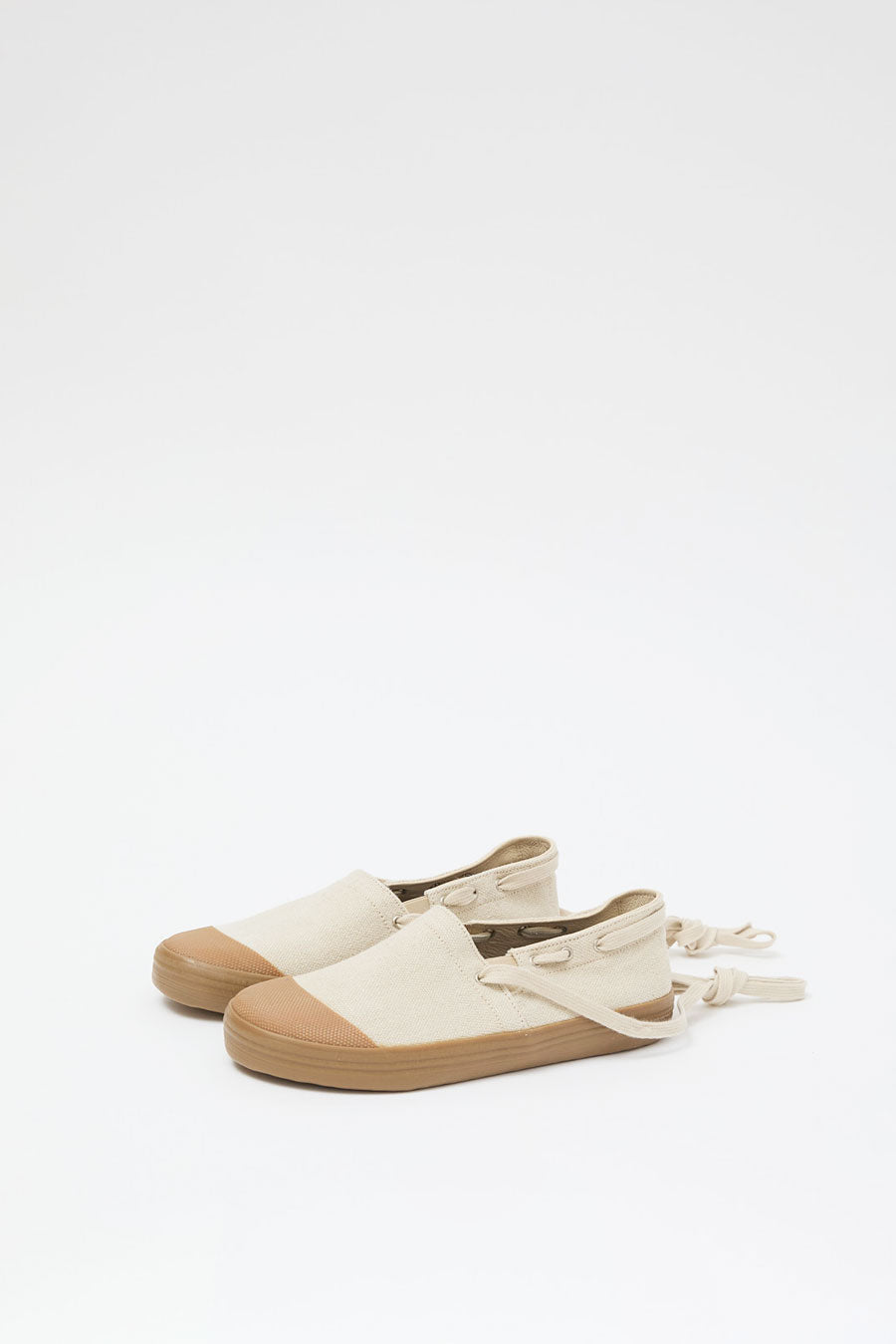 Reproduction of Found 4133LF Espadrille Trainer in Natural and Honey Sole