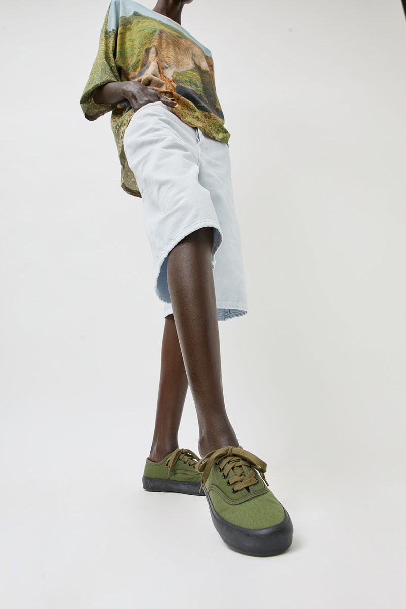Reproduction of Found 5851C Trainer in Olive and Black Sole