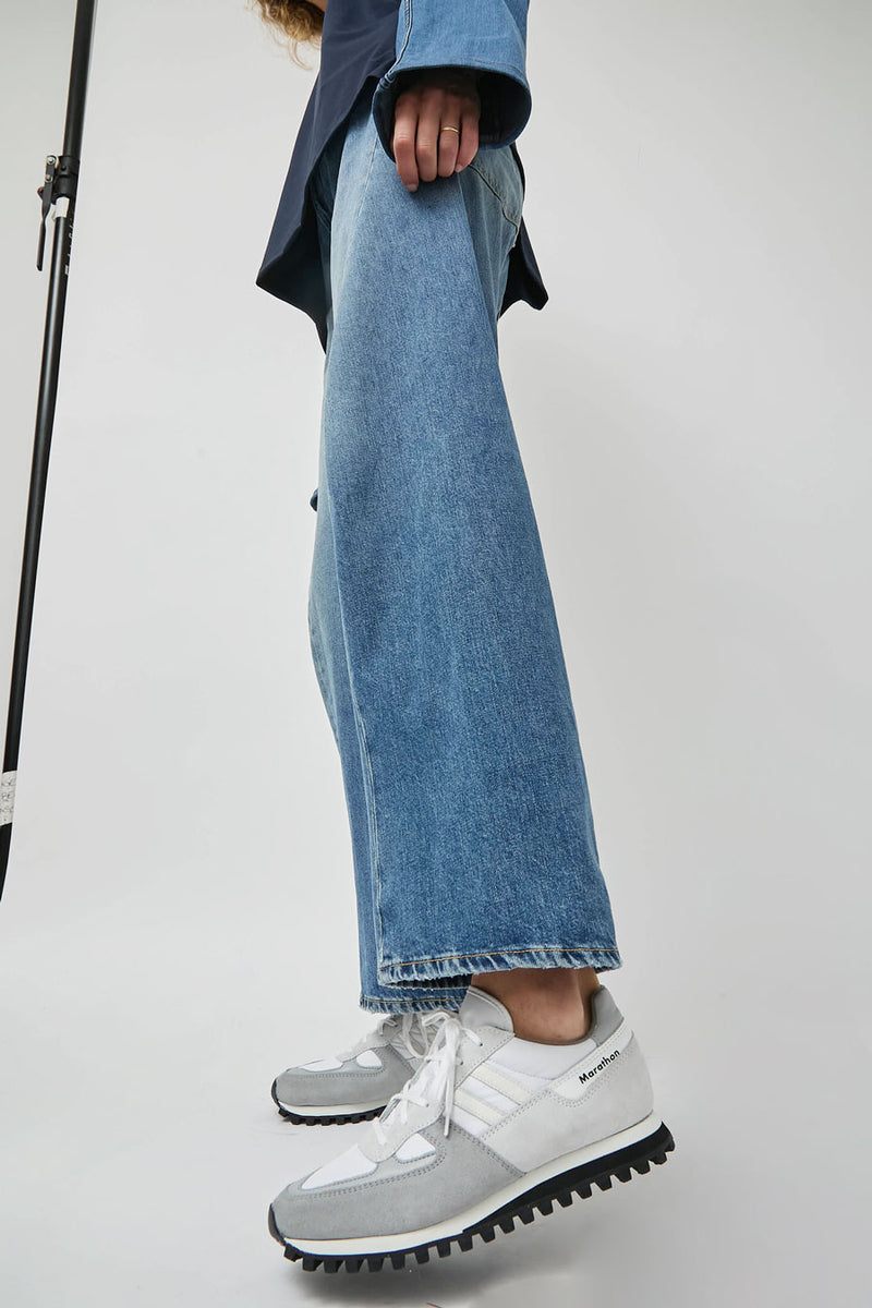 Reproduction of Found Marathon Trainer in White and Light Grey