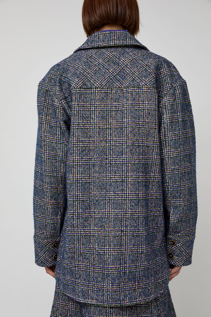 Rodebjer Avril Boucle Jacket in Utility Blue