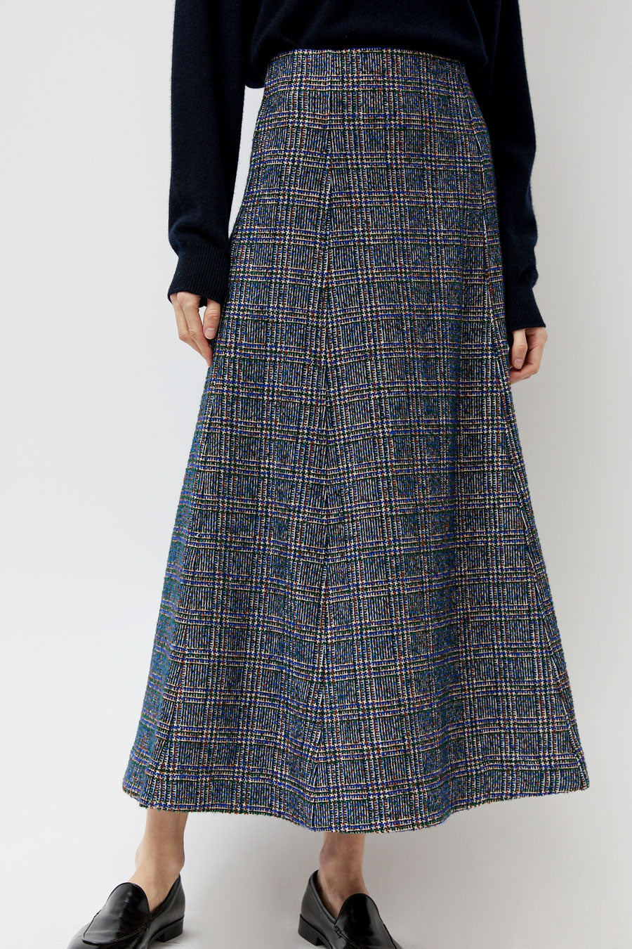 Rodebjer Neneh Boucle Skirt in Utility Blue