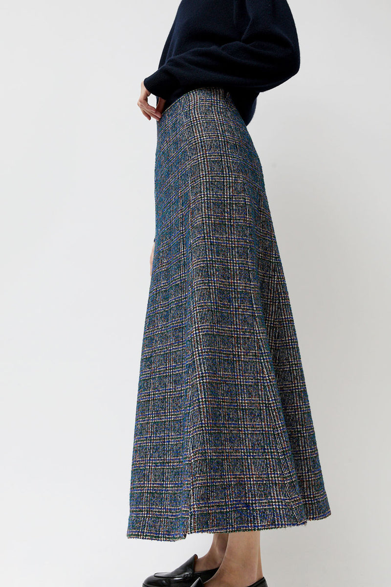 Rodebjer Neneh Boucle Skirt in Utility Blue