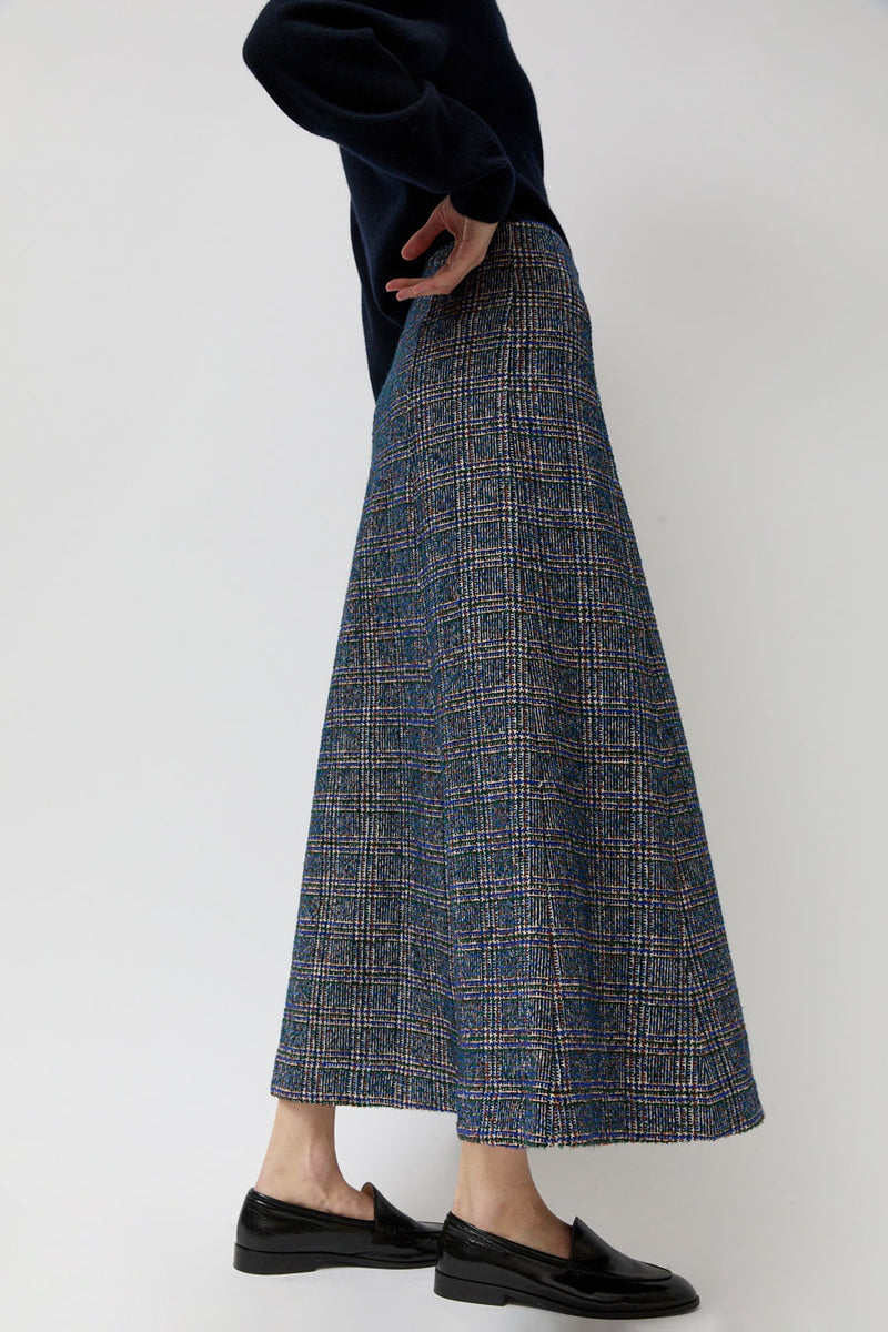 Rodebjer Neneh Boucle Skirt in Utility Blue