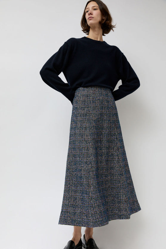 Rodebjer Neneh Boucle Skirt in Utility Blue