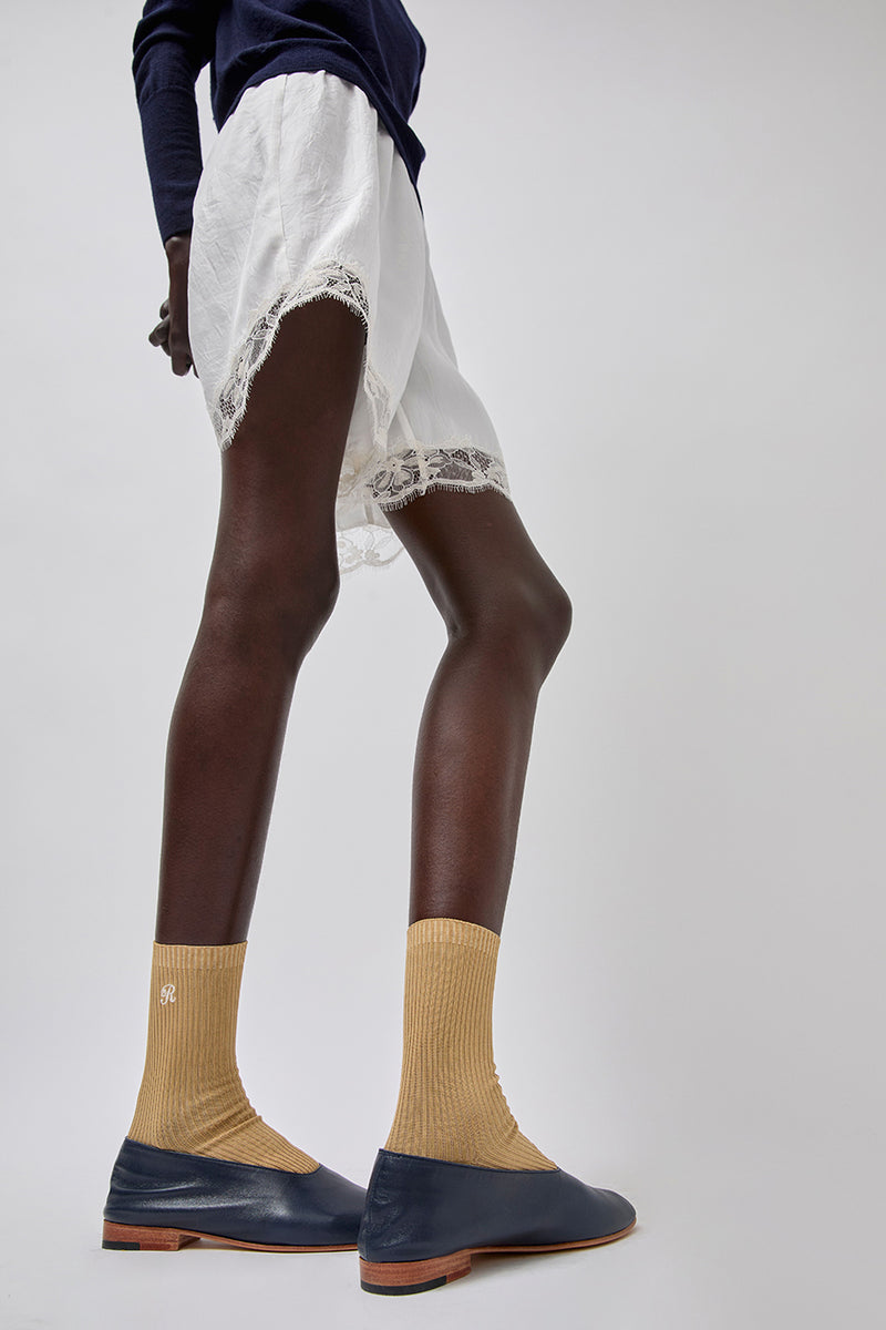 Roseanna Chausettes Dancer Socks in Beige